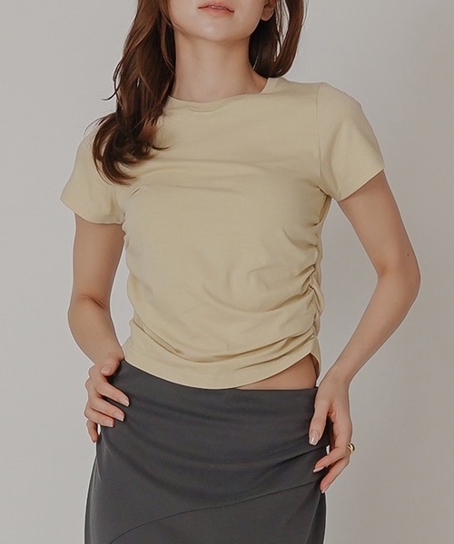 KINO THE KEI｜キノザケイのTシャツ/カットソー（ベージュ系・無地