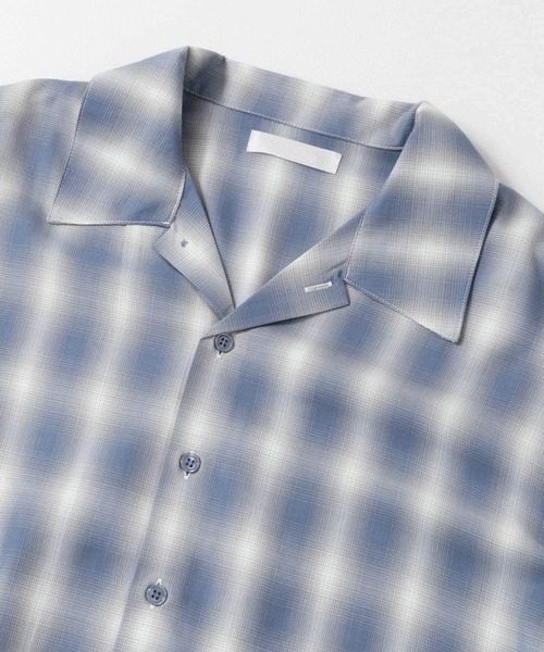 SENSE OF PLACE by URBAN RESEARCH（センスオブプレイスバイアーバンリサーチ）の「『ユニセックス』オンブレーチェックショートスリーブシャツ（シャツ/ブラウス・メンズ・ホワイト/ブラック/グリーン/ブルー・MEDIUM/LARGE）」の12枚目の写真