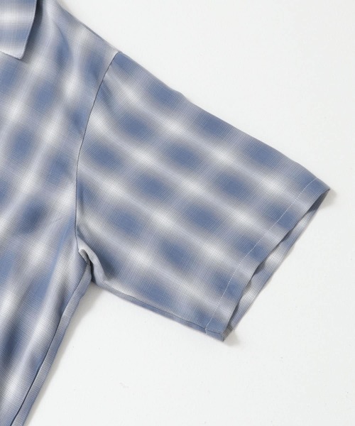 SENSE OF PLACE by URBAN RESEARCH（センスオブプレイスバイアーバンリサーチ）の「『ユニセックス』オンブレーチェックショートスリーブシャツ（シャツ/ブラウス・メンズ・ホワイト/ブラック/グリーン/ブルー・MEDIUM/LARGE）」の14枚目の写真