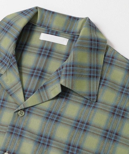 SENSE OF PLACE by URBAN RESEARCH（センスオブプレイスバイアーバンリサーチ）の「『ユニセックス』オンブレーチェックショートスリーブシャツ（シャツ/ブラウス・メンズ・ホワイト/ブラック/グリーン/ブルー・MEDIUM/LARGE）」の19枚目の写真