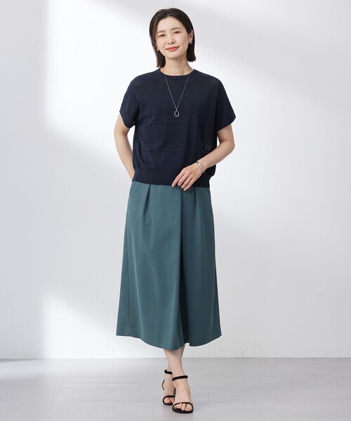 J.PRESS(ジェイプレス)の「【洗える】Crispyツイル クロップド パンツ(その他パンツ・レディース・ブラック系/グリーン系/ベージュ系・T13/T17/T15)」の8枚目の写真
