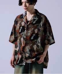 Crownor（クラウノアー）の「総柄 半袖 オープンカラーシャツ（シャツ/ブラウス）」