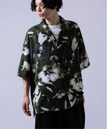 Crownor（クラウノアー）の「総柄 半袖 オープンカラーシャツ（シャツ/ブラウス）」