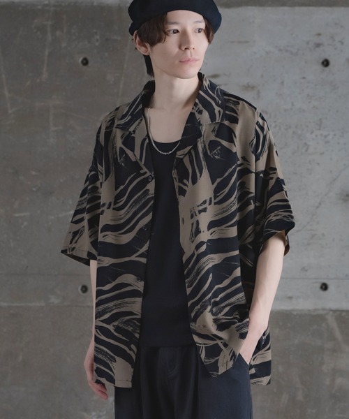 improves（インプローブス）の「総柄 半袖 オープンカラーシャツ（シャツ/ブラウス・メンズ・A/T/B/D/E/I/C/M/N/O/P/R/S・MEDIUM/LARGE）」の2枚目の写真