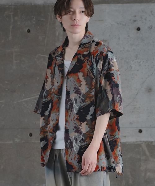 improves（インプローブス）の「総柄 半袖 オープンカラーシャツ（シャツ/ブラウス・メンズ・A/T/B/D/E/I/C/M/N/O/P/R/S・MEDIUM/LARGE）」の3枚目の写真