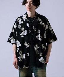 Crownor（クラウノアー）の「総柄 半袖 オープンカラーシャツ（シャツ/ブラウス）」