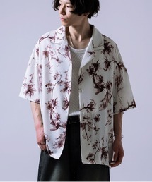 Crownor（クラウノアー）の「総柄 半袖 オープンカラーシャツ（シャツ/ブラウス）」