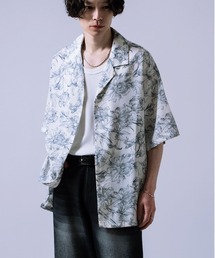 Crownor（クラウノアー）の「総柄 半袖 オープンカラーシャツ（シャツ/ブラウス）」