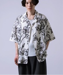 Crownor（クラウノアー）の「総柄 半袖 オープンカラーシャツ（シャツ/ブラウス）」