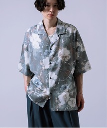 Crownor（クラウノアー）の「総柄 半袖 オープンカラーシャツ（シャツ/ブラウス）」