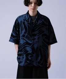 Crownor（クラウノアー）の「総柄 半袖 オープンカラーシャツ（シャツ/ブラウス）」