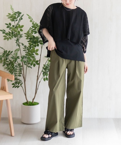 HusHusH（ハッシュアッシュ）の「HusHusH  ケープ風Tシャツ（Tシャツ/カットソー・レディース・ブラック/ベージュ/ホワイト・L/M）」の13枚目の写真