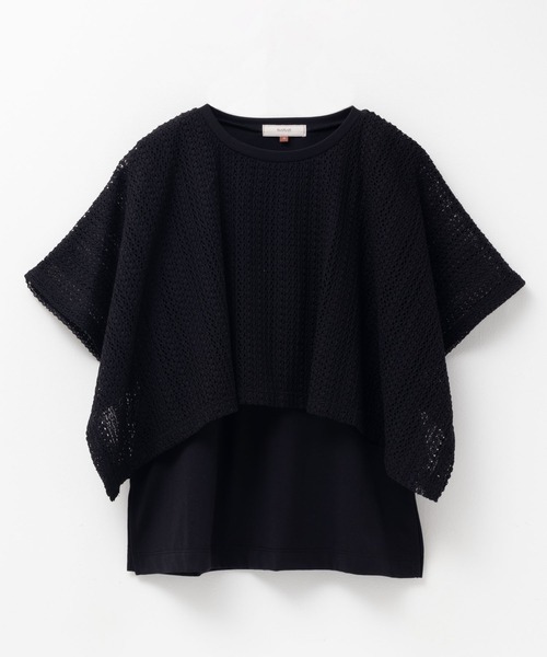 HusHusH（ハッシュアッシュ）の「HusHusH  ケープ風Tシャツ（Tシャツ/カットソー・レディース・ブラック/ベージュ/ホワイト・L/M）」の20枚目の写真