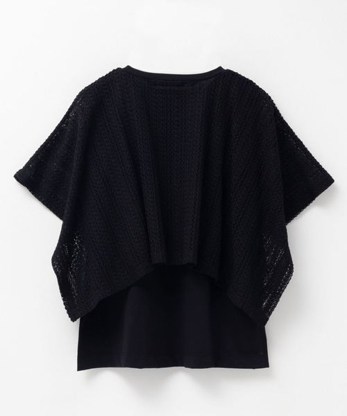 HusHusH（ハッシュアッシュ）の「HusHusH  ケープ風Tシャツ（Tシャツ/カットソー・レディース・ブラック/ベージュ/ホワイト・L/M）」の21枚目の写真