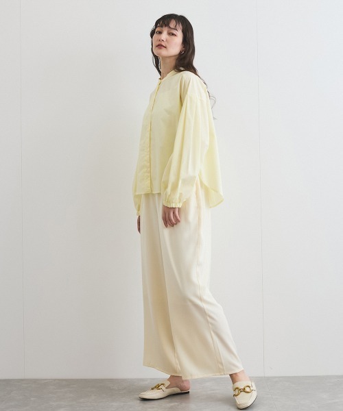 ketty(ケティ)の「サテンイージーワイドパンツ≪洗濯機で洗える≫(その他パンツ・レディース・オフホワイト/ブラウン/ブラック・M)」の5枚目の写真