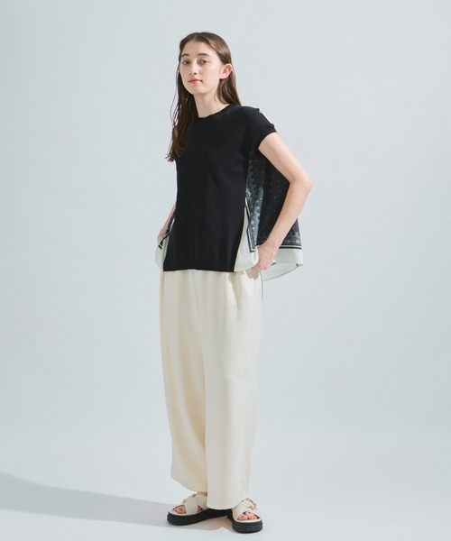 ketty(ケティ)の「サテンイージーワイドパンツ≪洗濯機で洗える≫(その他パンツ・レディース・オフホワイト/ブラウン/ブラック・M)」の22枚目の写真