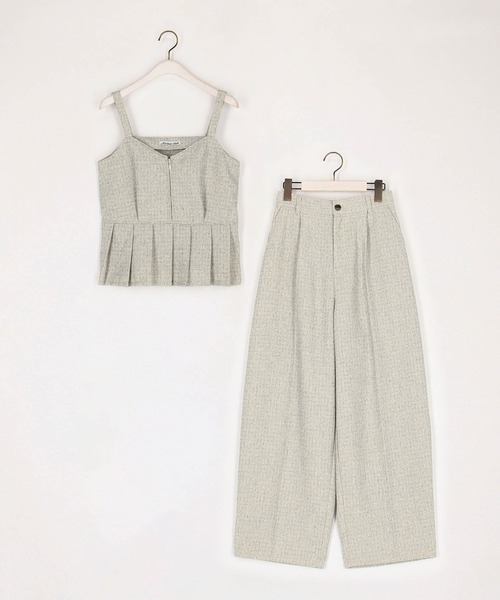 NICOLE CLUB(ニコル クラブ)の「ツイードビスチェセットアップ(ワンピース・レディース・ブラック/オフホワイト・MEDIUM)」の3枚目の写真