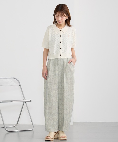 NICOLE CLUB(ニコル クラブ)の「ツイードビスチェセットアップ(ワンピース・レディース・ブラック/オフホワイト・MEDIUM)」の20枚目の写真