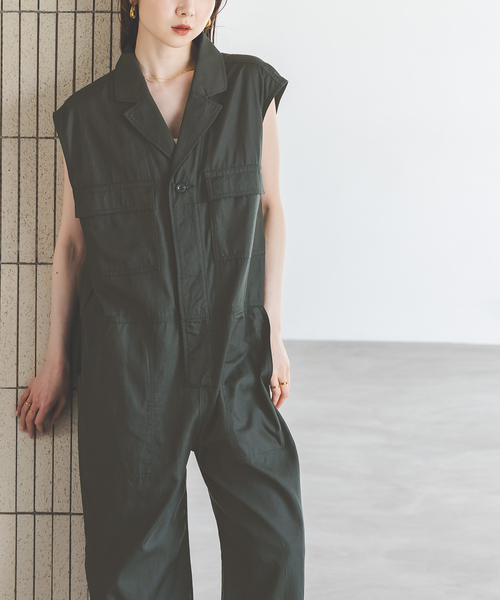 Le Minor（ルミノア）の「《NOBLE別注》LE MINOR/ルミノア COMBINAISON（つなぎ/オールインワン・レディース・カーキ・X-SMALL）」の3枚目の写真