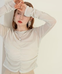 hinari(ヒナリ)のシアーフロッキーギャザートップス(その他トップス)