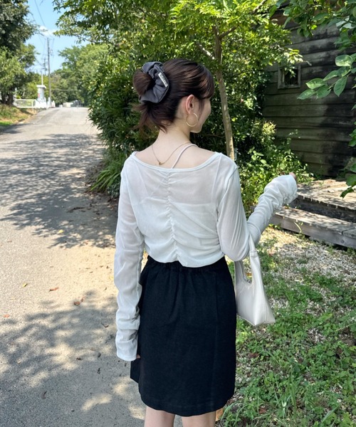 シアーフロッキーギャザートップス（その他トップス）｜hinari（ヒナリ