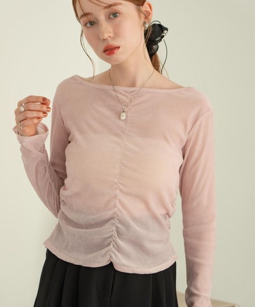 シアーフロッキーギャザートップス（その他トップス）｜hinari（ヒナリ