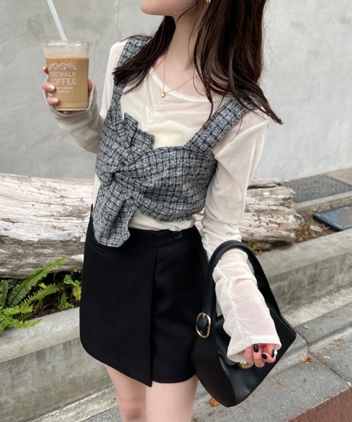 シアーフロッキーギャザートップス（その他トップス）｜hinari（ヒナリ