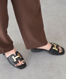 inter-chaussures | 【Oh my Sandals】メタルオーナメントミュールサンダル(E52300)(サンダル)