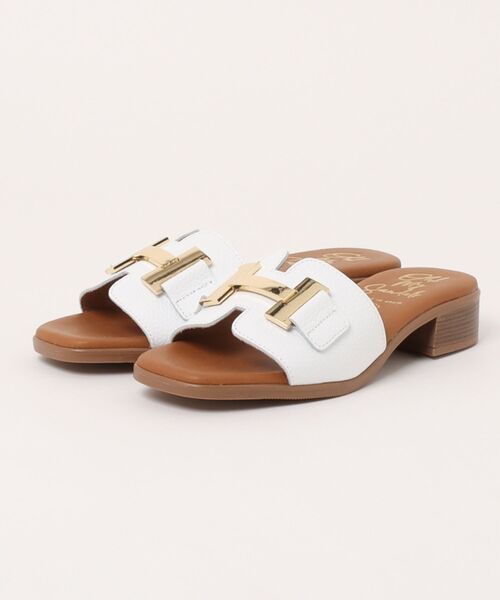 inter-chaussures（インターショシュール）の「【Oh my Sandals】メタルオーナメントミュールサンダル(E52300)（サンダル・レディース・ホワイト/ベージュ系その他/ブラック・37/39/38/36/35）」の9枚目の写真