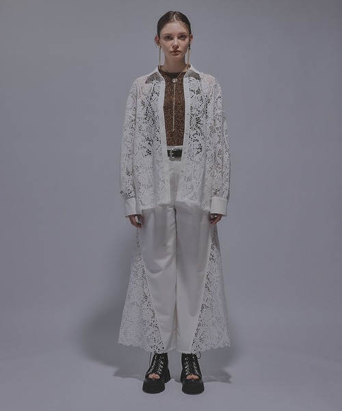 HARE(ハレ)の「サイドレースキリカエワイドパンツ(HARE)(その他パンツ・レディース・ブラック/ホワイト/パープル・FREE)」の10枚目の写真