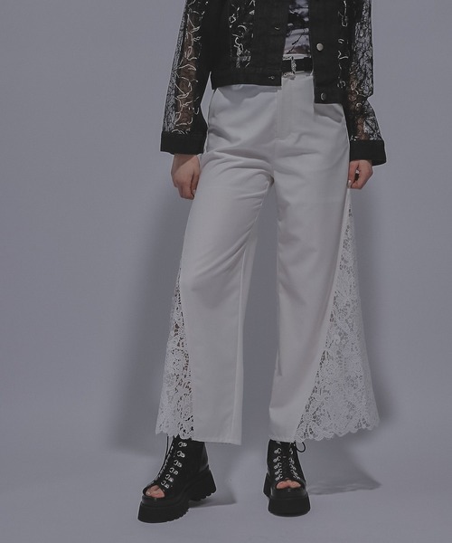 HARE(ハレ)の「サイドレースキリカエワイドパンツ(HARE)(その他パンツ・レディース・ブラック/ホワイト/パープル・FREE)」の21枚目の写真