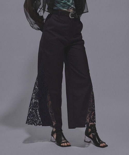 HARE(ハレ)の「サイドレースキリカエワイドパンツ(HARE)(その他パンツ・レディース・ブラック/ホワイト/パープル・FREE)」の18枚目の写真