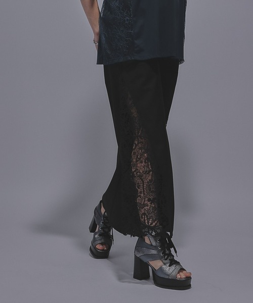 HARE(ハレ)の「サイドレースキリカエワイドパンツ(HARE)(その他パンツ・レディース・ブラック/ホワイト/パープル・FREE)」の15枚目の写真