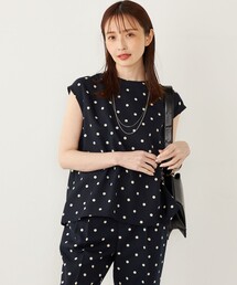 セール】〈手洗い可能〉カラミ ペプラム ノースリーブ ブラウス