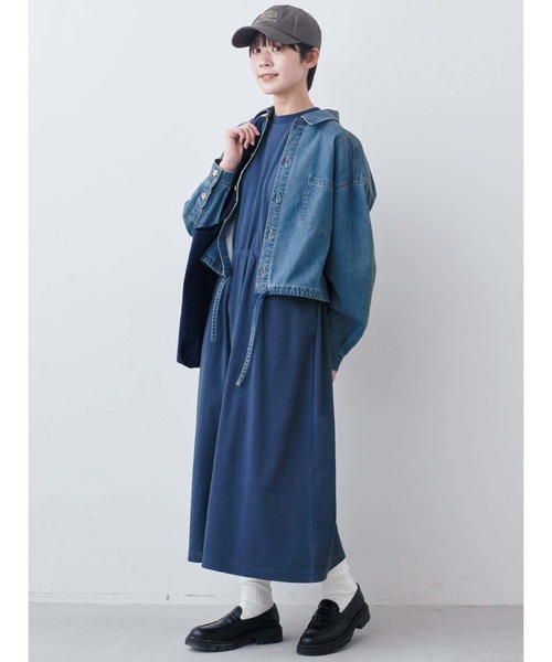 THREE FIFTY STANDARD(スリーフィフティースタンダード)の「THREE FIFTY STANDARD ライトデニムのシャツジャケット(その他アウター・レディース・ブルー・M/L/LL/3L)」の10枚目の写真