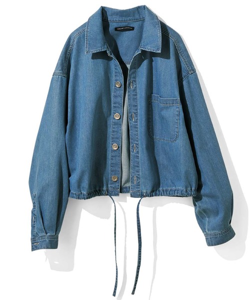 THREE FIFTY STANDARD(スリーフィフティースタンダード)の「THREE FIFTY STANDARD ライトデニムのシャツジャケット(その他アウター・レディース・ブルー・M/L/LL/3L)」の12枚目の写真