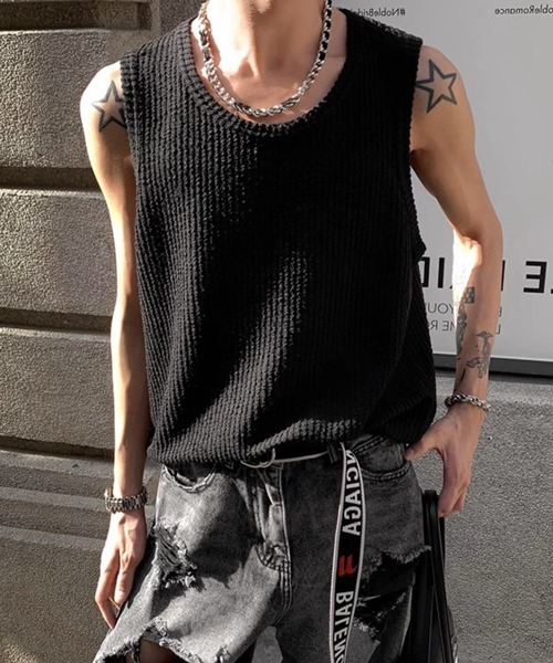 希少Hysterics メッシュタンクトップ ★サイズフリー★ノースリーブY2K ニット y2k タンクトップホルター夏ノースリーブスリング黒白