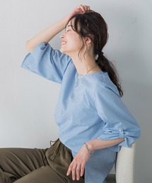 【WEB限定】クールマックスサッカーブラウス≪洗濯機で洗える≫