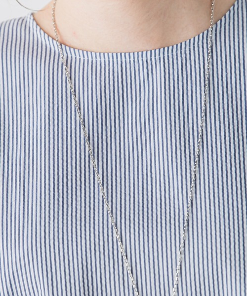 LAUTREAMONT（ロートレアモン）の「【WEB限定】クールマックスサッカーブラウス≪洗濯機で洗える≫（シャツ/ブラウス・レディース・ブルー系その他/ダークネイビー/ホワイト/グレー系その他・9号/11号）」の9枚目の写真