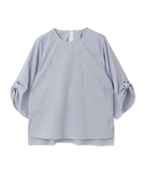 LAUTREAMONT（ロートレアモン）の「【WEB限定】クールマックスサッカーブラウス≪洗濯機で洗える≫（シャツ/ブラウス・レディース・ブルー系その他/ダークネイビー/ホワイト/グレー系その他・9号/11号）」の18枚目の写真