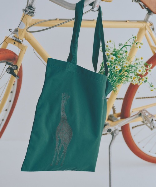 studio CLIP（スタディオクリップ）の「アソートアニマルプリントトート（トートバッグ・レディース・ナチュラル/ブルー/ベージュ/スモーク/ピンク/グリーン・FREE）」の4枚目の写真