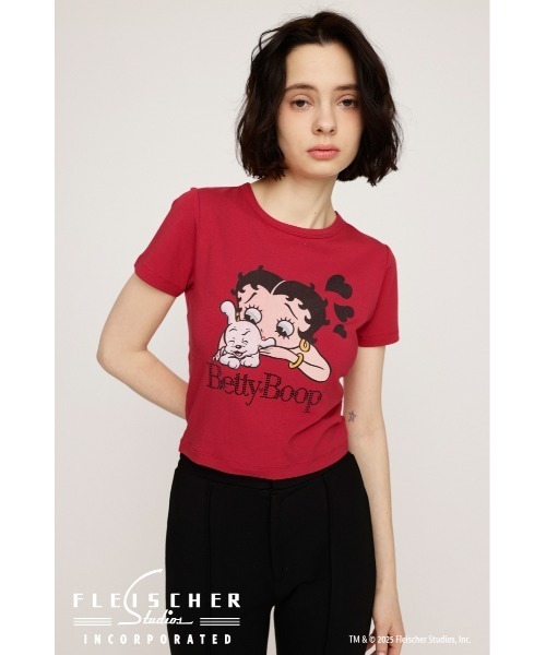 tシャツ Betty Boop x SLY COMPACT T/SH ベティブープ スライ コンパクト ティーシャツ 夏服 半袖 レディース Betty Boop x SLY COMPACT T/SH ベティブープ スライ コンパクト