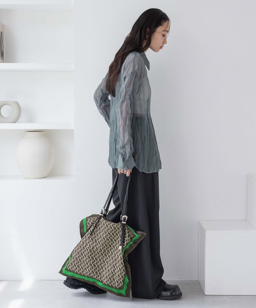 JEANASIS（ジーナシス）の「スカーフガラトートBAG/523876（トートバッグ・レディース・ブラック/ブラウン系その他・FREE）」の15枚目の写真