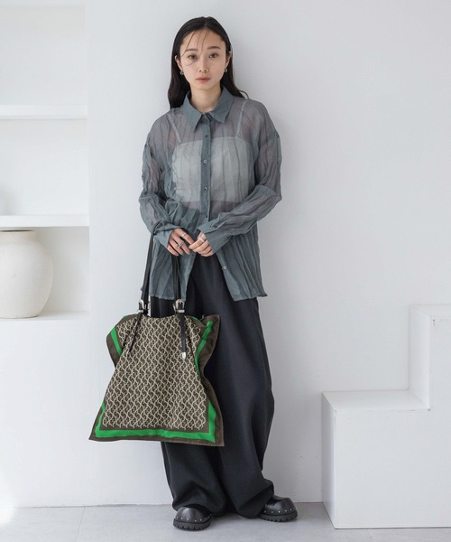 JEANASIS（ジーナシス）の「スカーフガラトートBAG/523876（トートバッグ・レディース・ブラック/ブラウン系その他・FREE）」の16枚目の写真