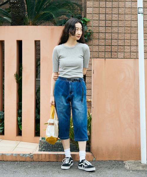 Adriana Kay（アドリアナケイ）の「Adriana Kay/アドリアナケイ 変形リブ 5分袖プルオーバー（Tシャツ/カットソー・レディース・ブラック・FREE）」の6枚目の写真