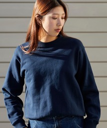 CROSS&STITCH/クロスアンドステッチ 10oz 裏毛 スウェット カジュアルトレーナー クルーネック 無地 ユニセックス