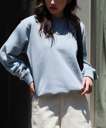 CROSS&STITCH/クロスアンドステッチ 10oz 裏毛 スウェット カジュアルトレーナー クルーネック 無地 ユニセックス