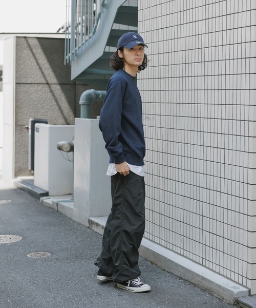 CROSS & STITCH（クロスステッチ）の「CROSS&STITCH/クロスアンドステッチ 10oz 裏毛 スウェット カジュアルトレーナー クルーネック 無地 ユニセックス（スウェット・メンズ・ネイビー/ホワイト/アッシュ/オリーブ/ライトブルー/ブラック/レッド・S/XL/L/M）」の13枚目の写真