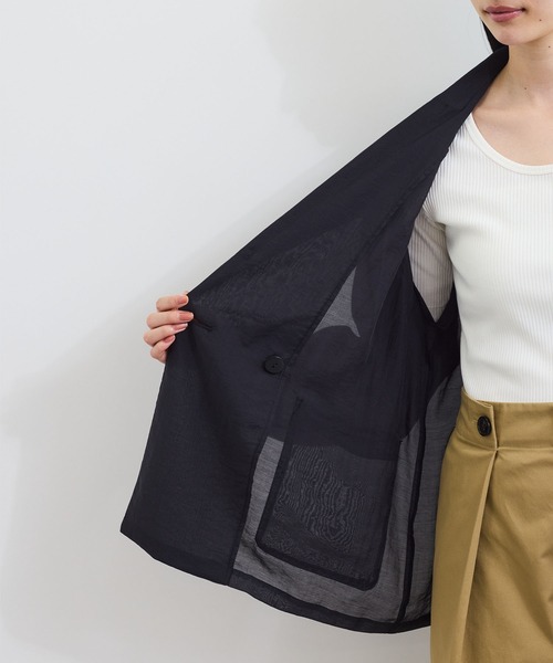 VIS(ビス)の「シアーリラックスジャケット(テーラードジャケット・レディース・ブラック/ベージュ・FREE)」の15枚目の写真