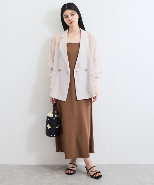 VIS(ビス)の「シアーリラックスジャケット(テーラードジャケット・レディース・ブラック/ベージュ・FREE)」の18枚目の写真